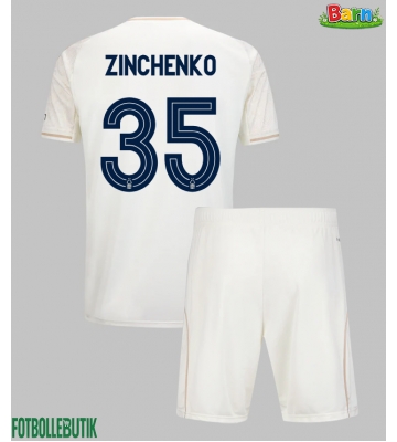 Nottingham Forest Oleksandr Zinchenko #35 Bortaställ Barn 2025-26 Kortärmad (+ Korta byxor)